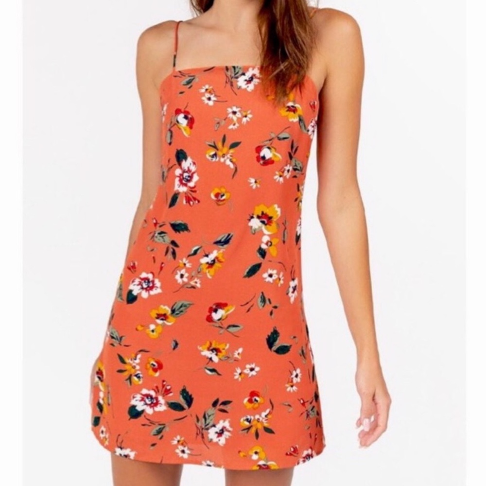 Francesca’s Coral Floral Dress